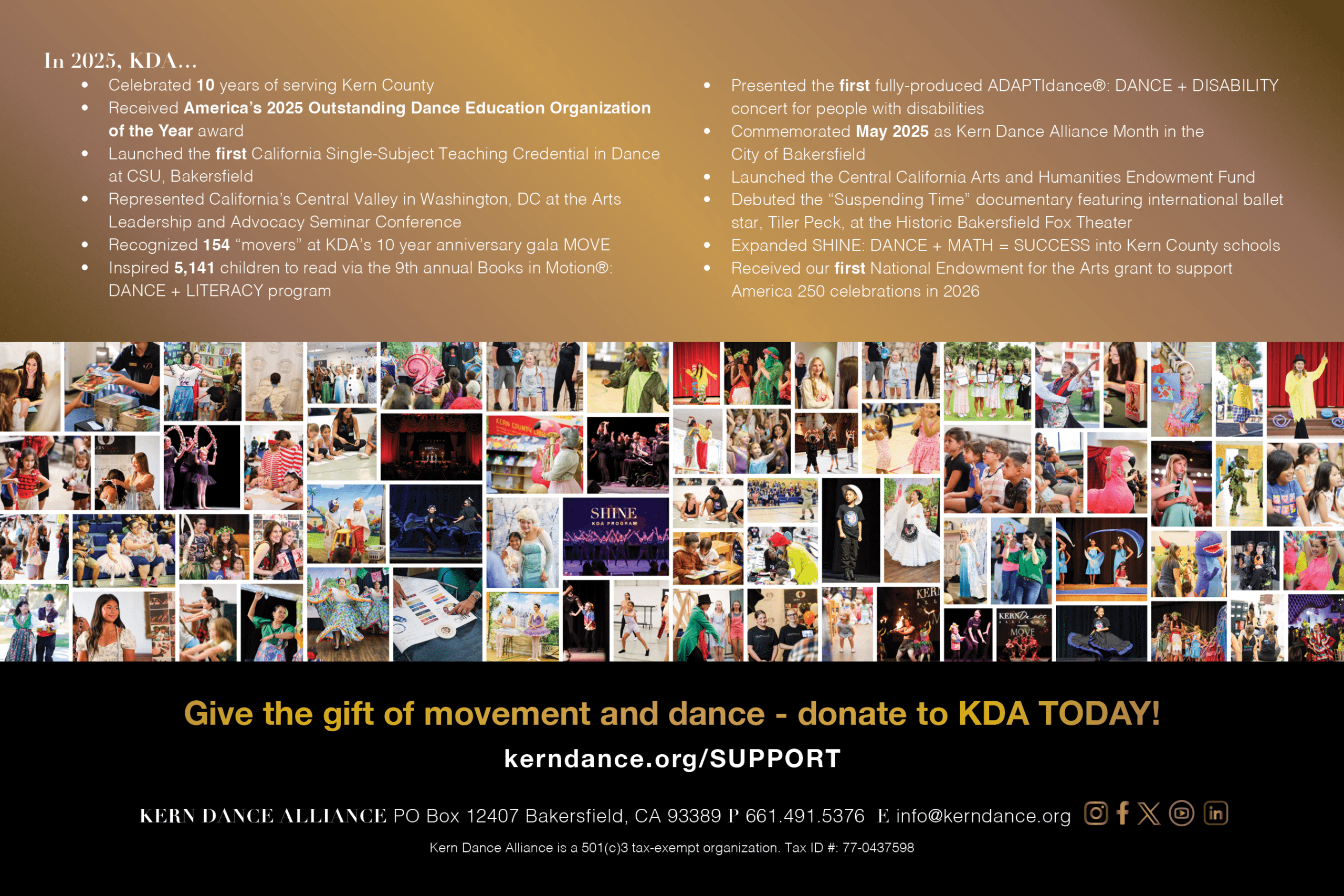 Kda holiday 2025 postcard back